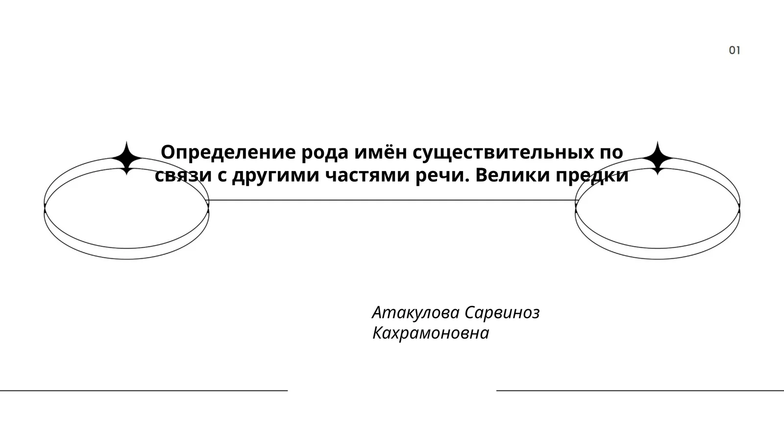 Определение рода имён существительных по связи с другими частями речи. Велики предки