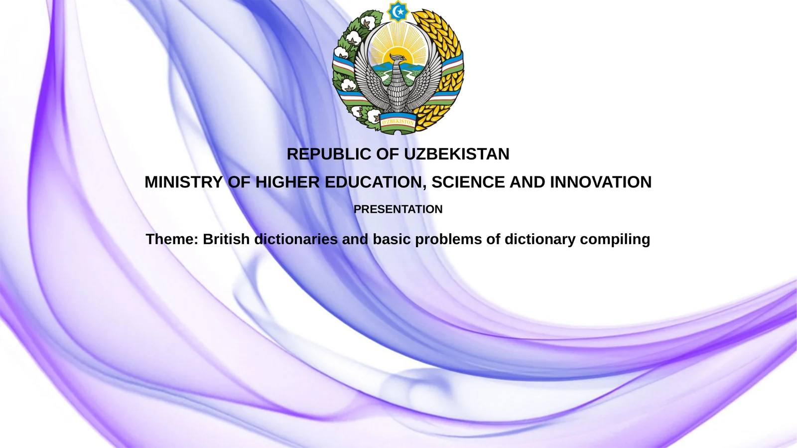 British dictionaries and basic problems of dictionarycompiling