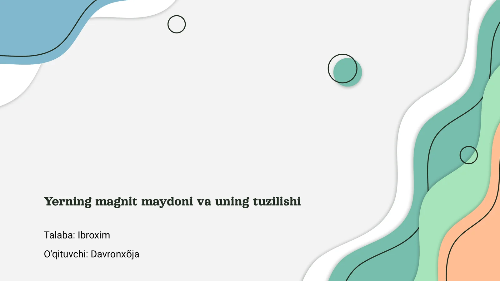 Yerning magnit maydoni va uning tuzilishi