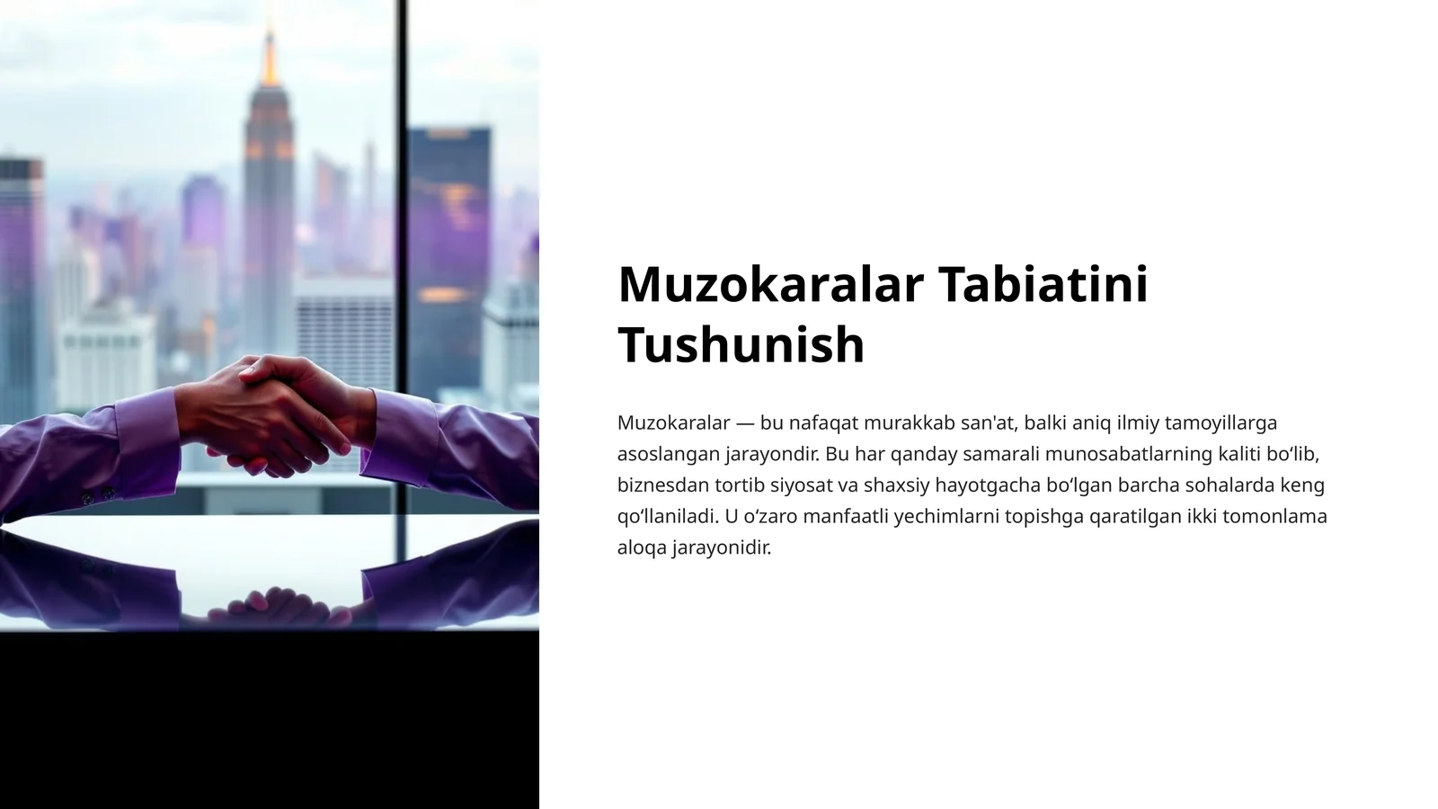 Muzokaralar Tabiatini Tushunish