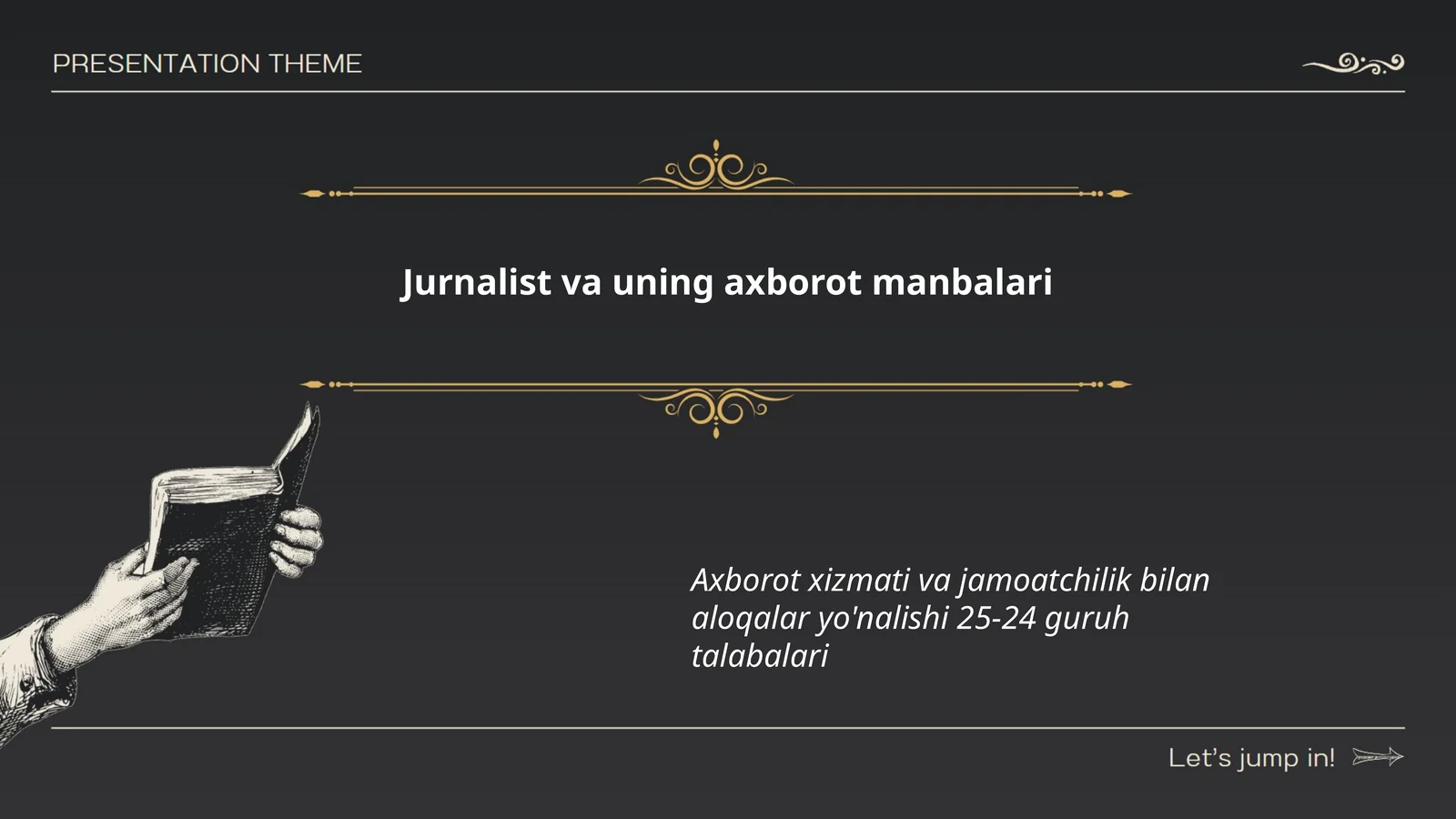 Jurnalist va uning axborot manbalari