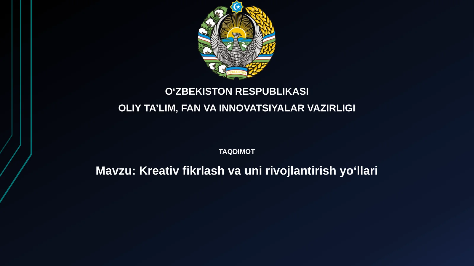 Kreativ fikrlash va uni rivojlantirish yoʻllari