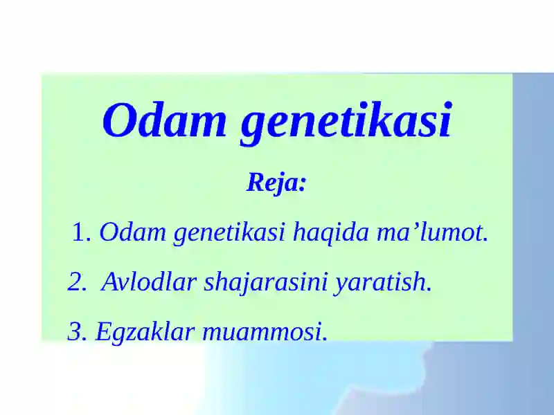 Odam Genetikasi