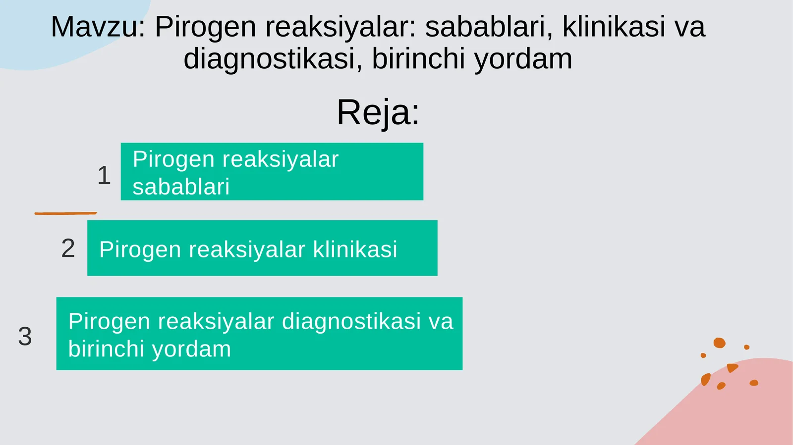 Pirogen reaksiyalar: sabablari, klinikasi va diagnostikasi, birinchi yordam
