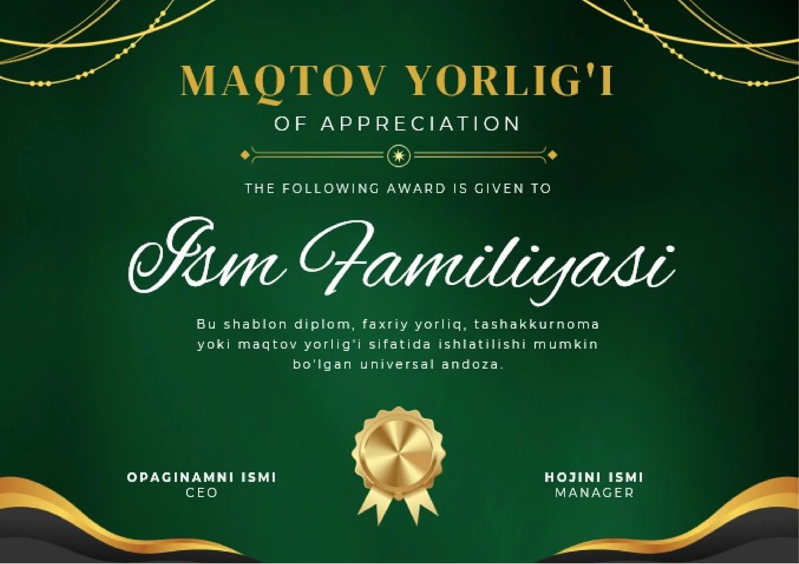 MAQTOV YORLIG'I