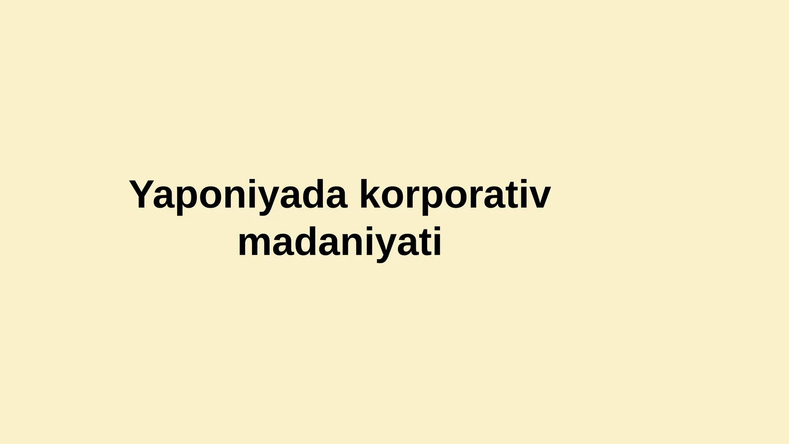 Yaponiyada korporativ madaniyati