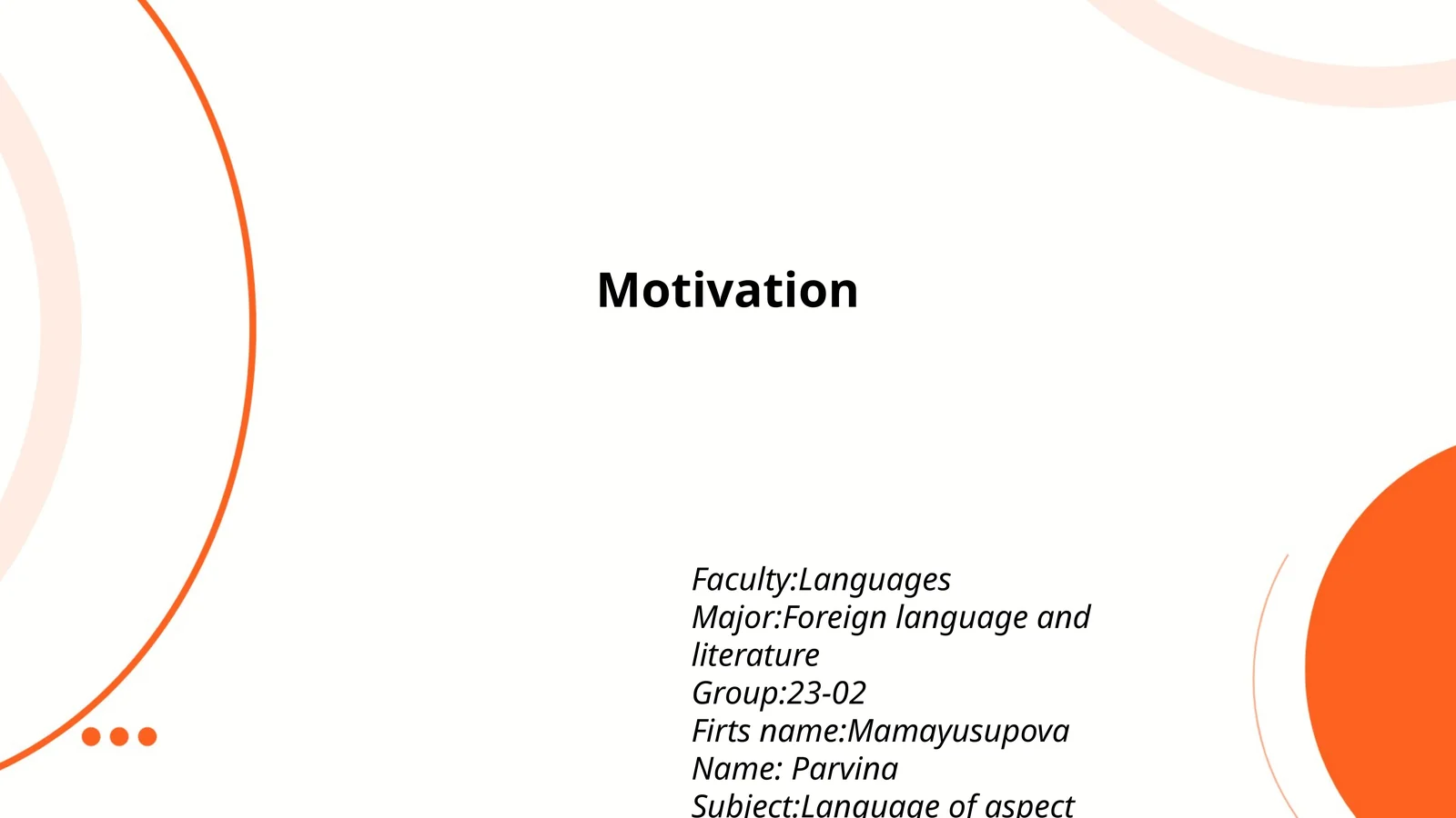 Language of aspect
