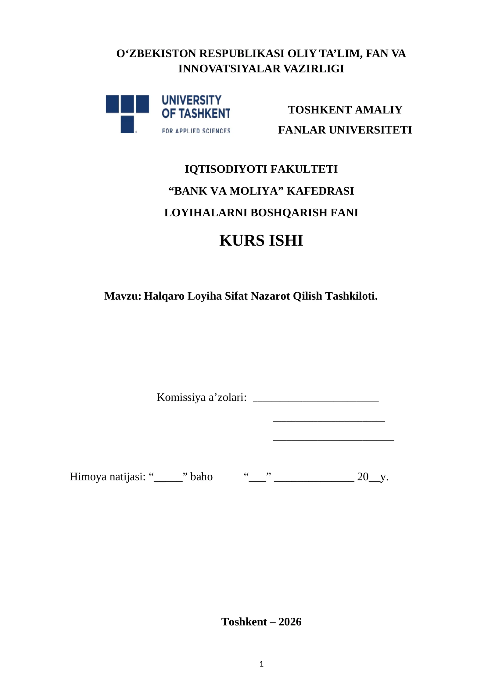 Halqaro Loyiha Sifat Nazarot Qilish Tashkiloti