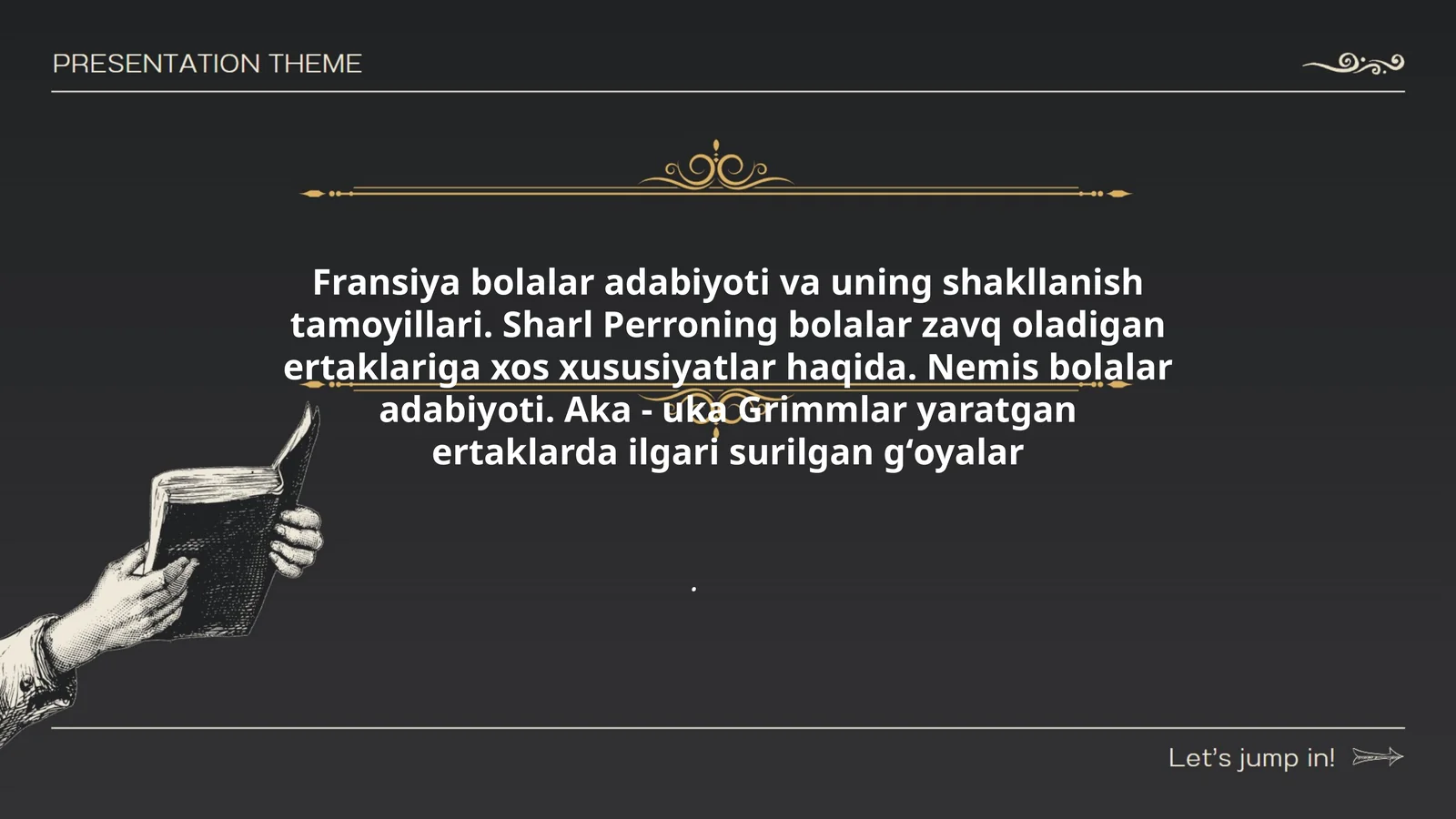 Fransiya bolalar adabiyoti va uning shakllanish tamoyillari