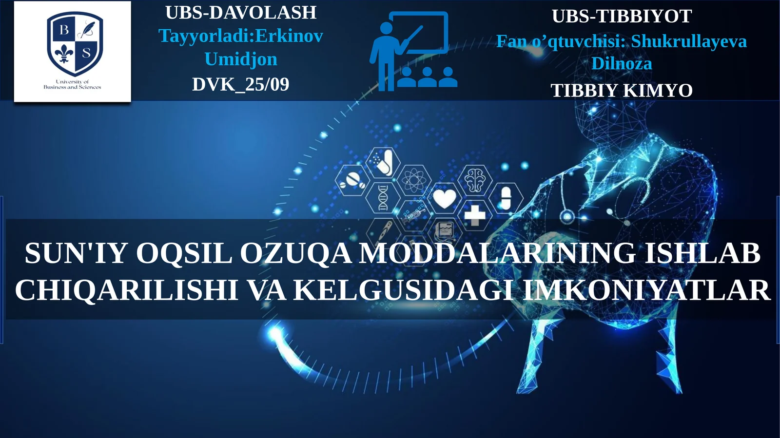 SUN'IY OQSIL OZUQA MODDALARINING ISHLAB CHIQARILISHI VA KELGUSIDAGI IMKONIYATLAR