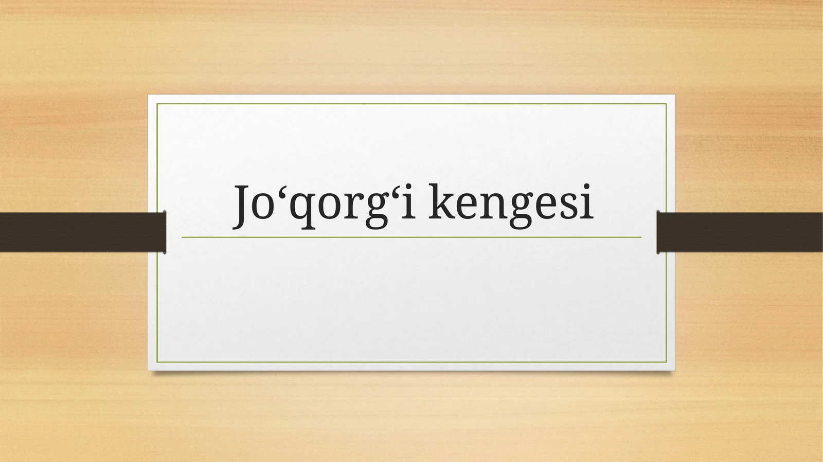 Joʻqorgʻikengesi