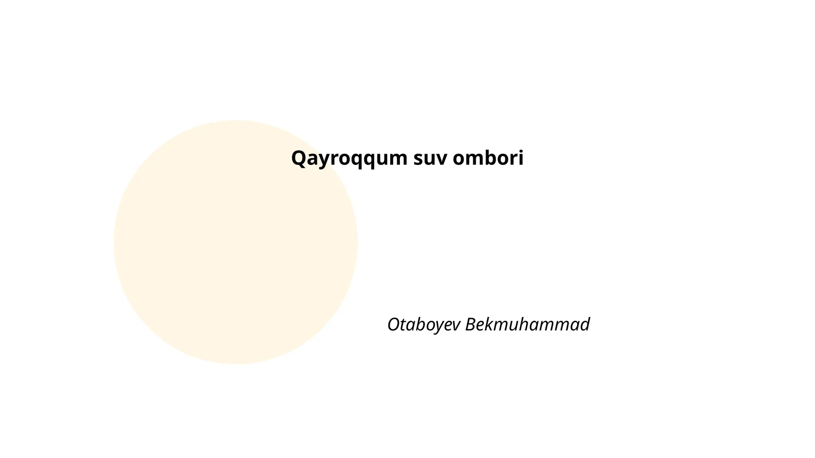 Qayroqqum suv ombori