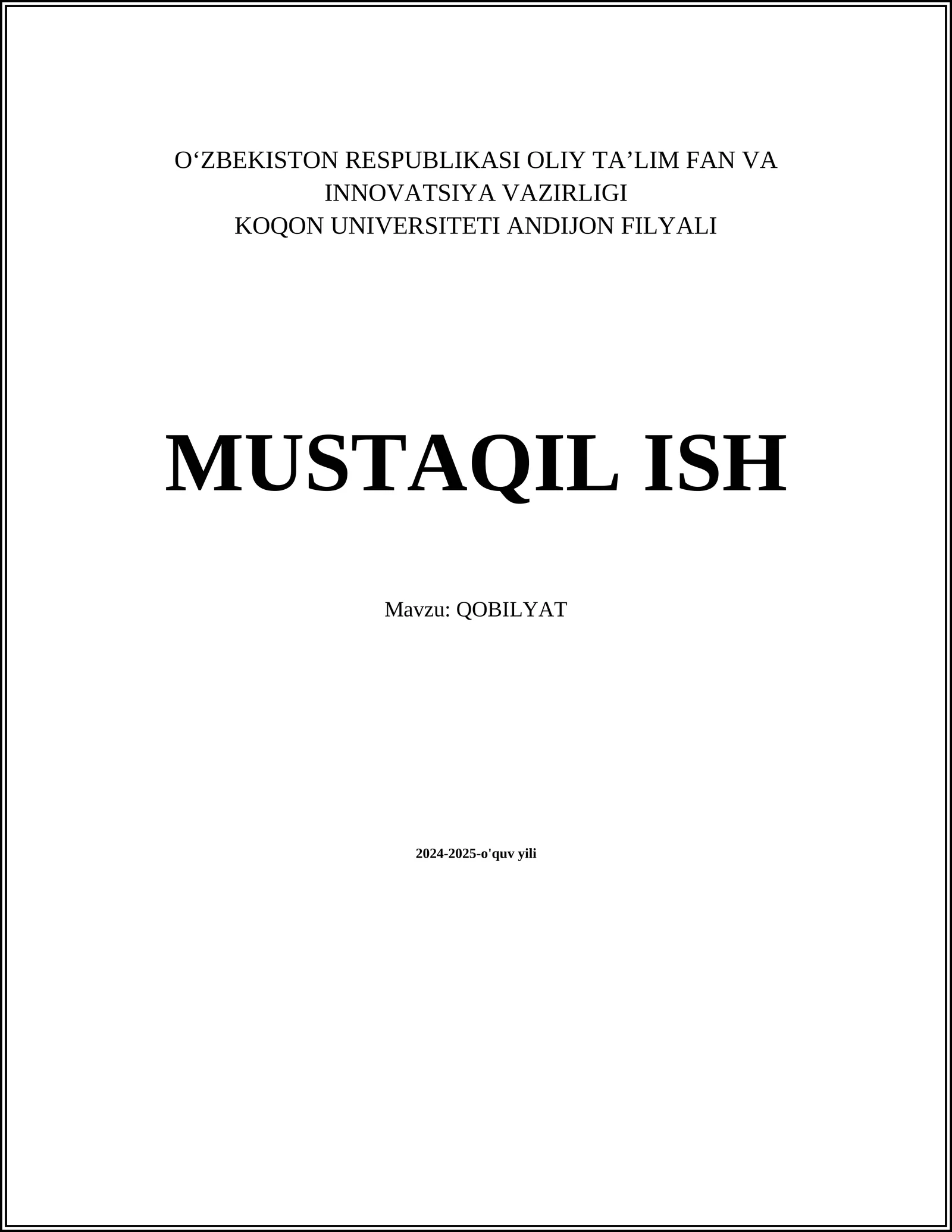 QOBILYAT