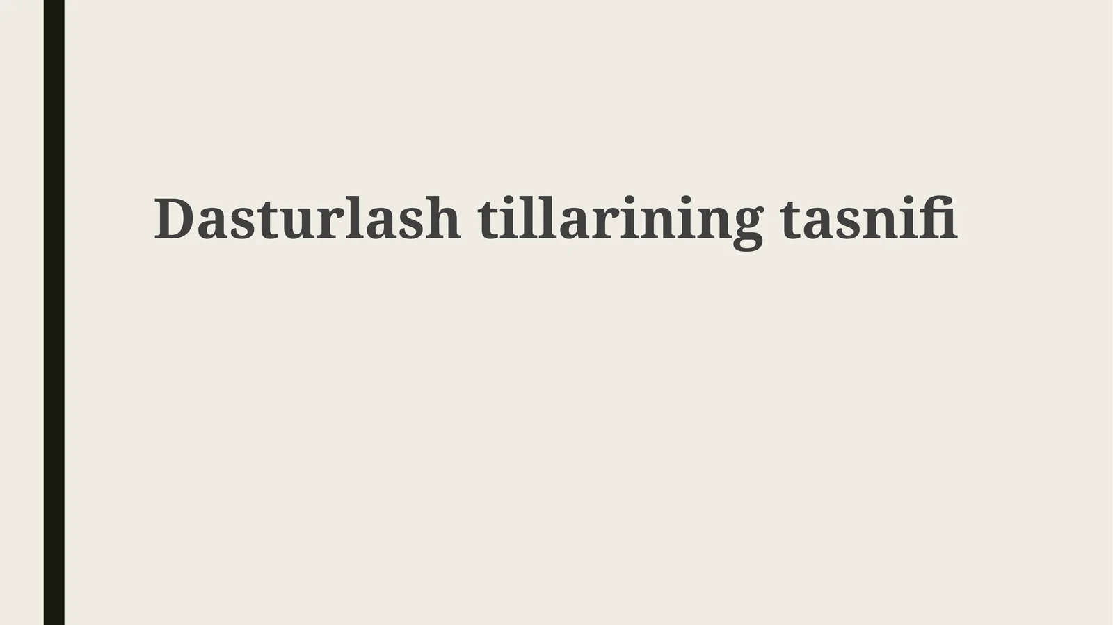 Dasturlashtillariningtasnifi