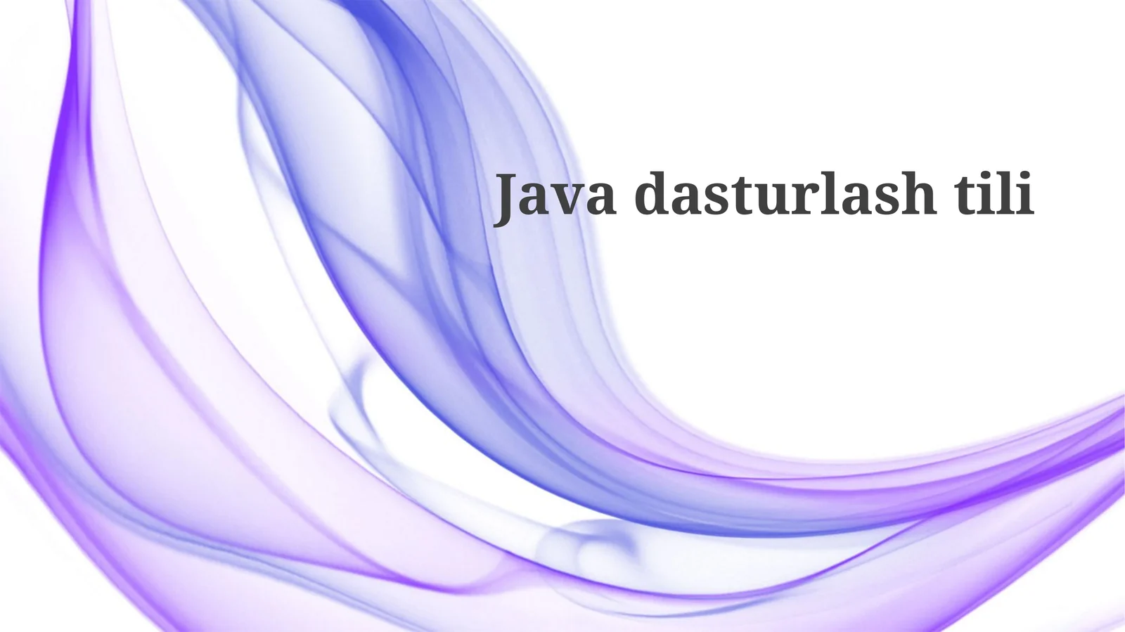 Java Asosiy Bilimlari