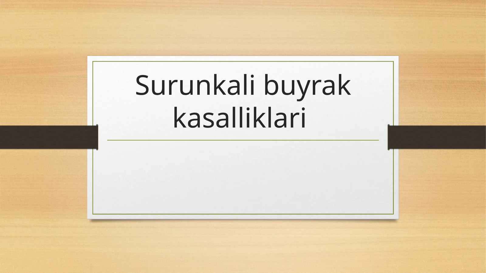 Surunkali buyrak kasalliklari
