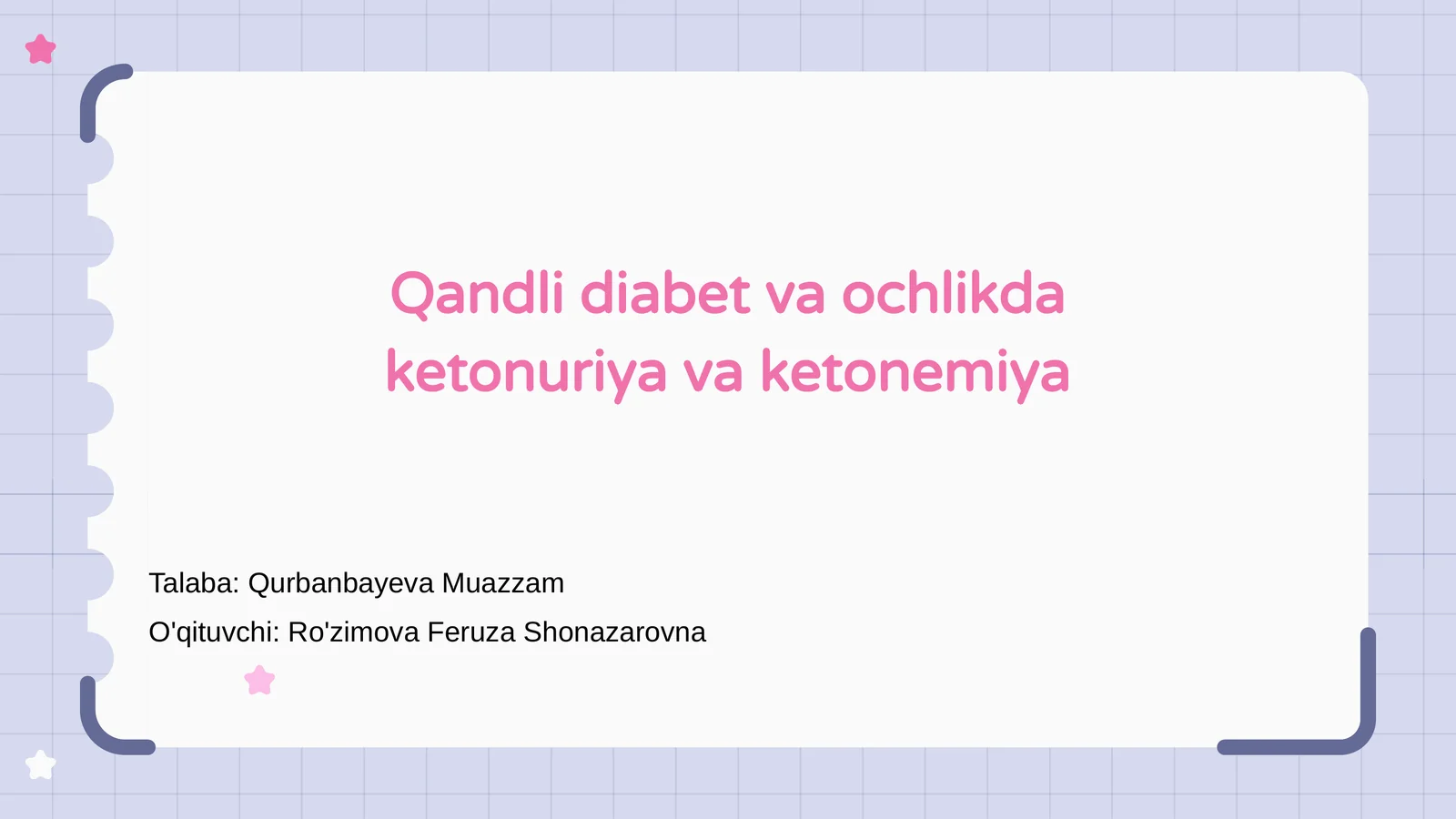 Qandli diabet va ochlikda ketonuriya va ketonemiya