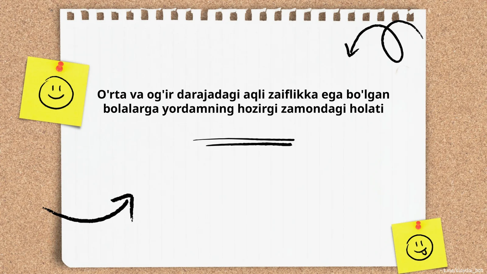 O'rta va og'ir darajadagi aqli zaiflikka ega bo'lgan bolalarga yordamning hozirgi zamondagi holati
