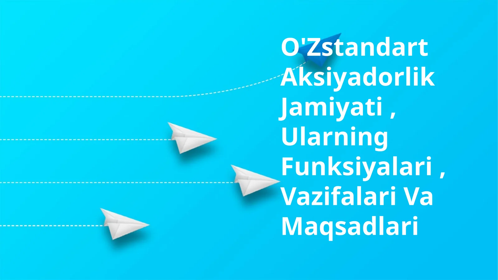 O'Zstandart Aksiyadorlik Jamiyati, Ularning Funksiyalari, Vazifalari Va Maqsadlari