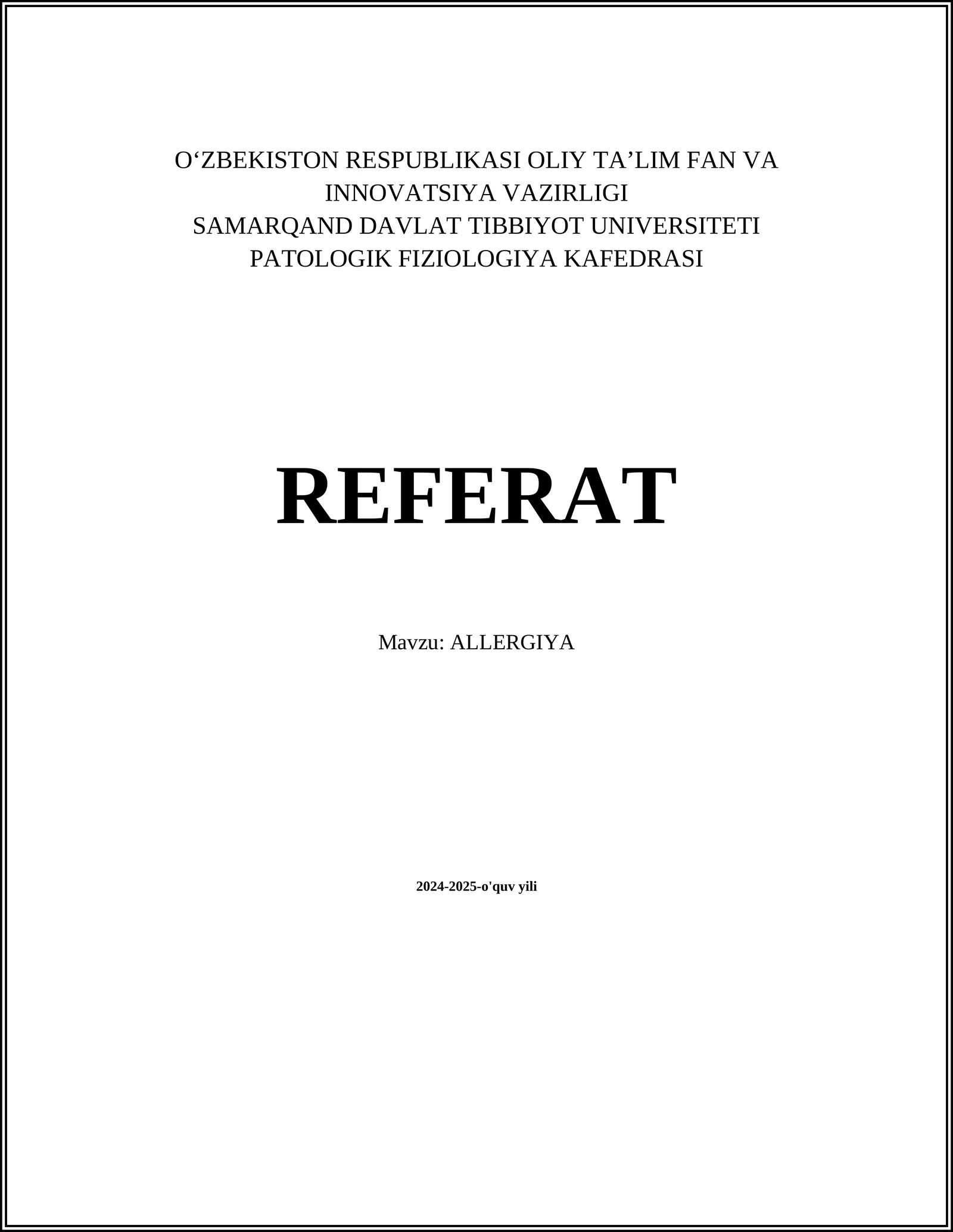 ALLERGIYA