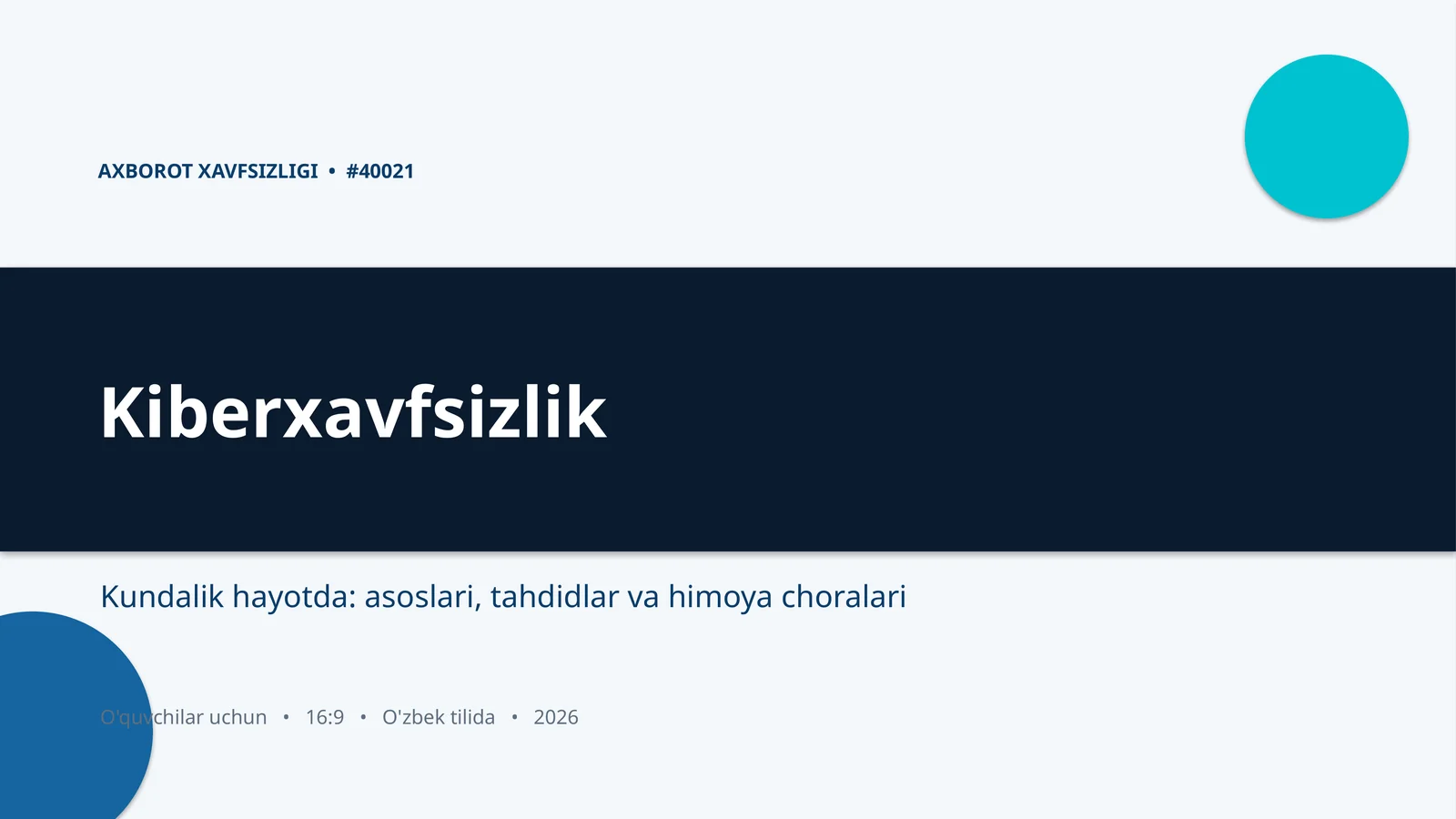 Kiberxavfsizlik