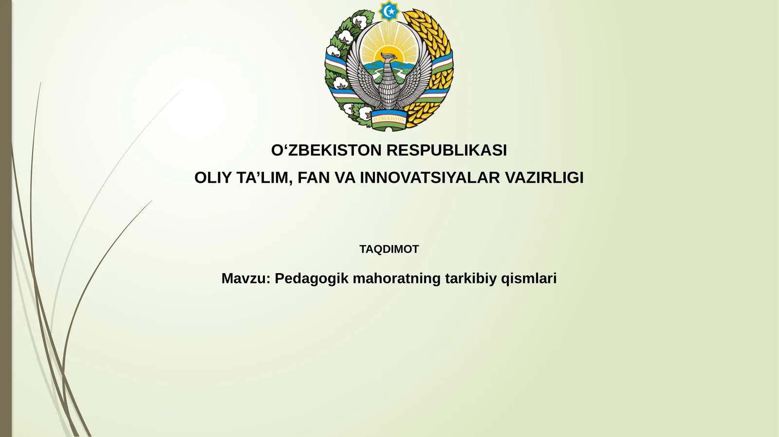 Pedagogik mahoratning tarkibiy qismlari