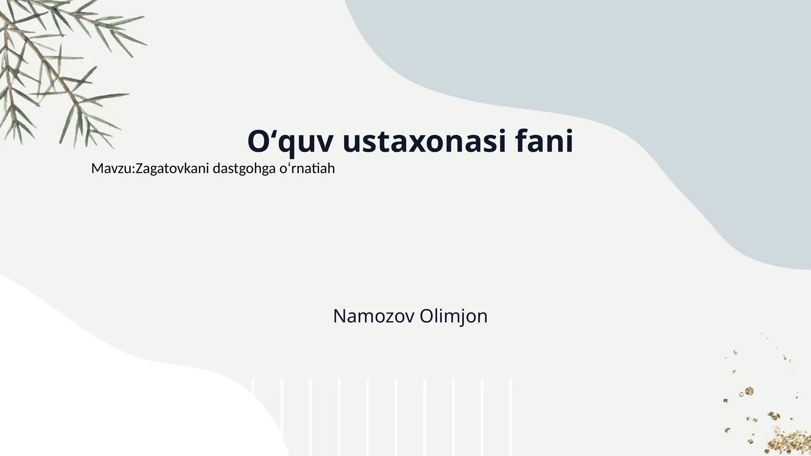 Oʻquv ustaxonasi fani