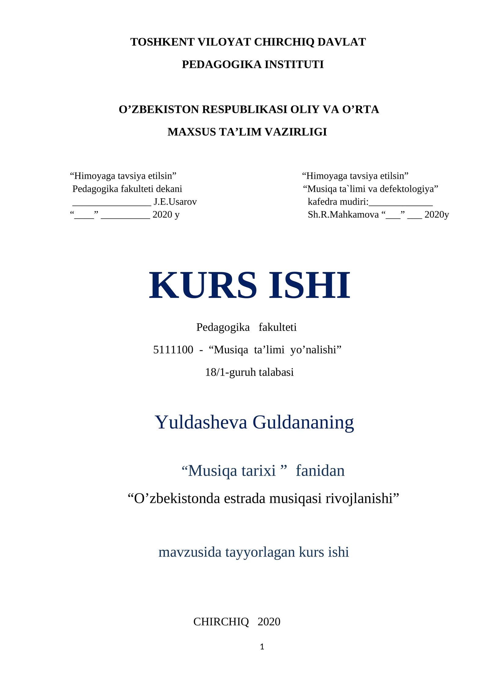 O’zbekistonda estrada musiqasi rivojlanishi