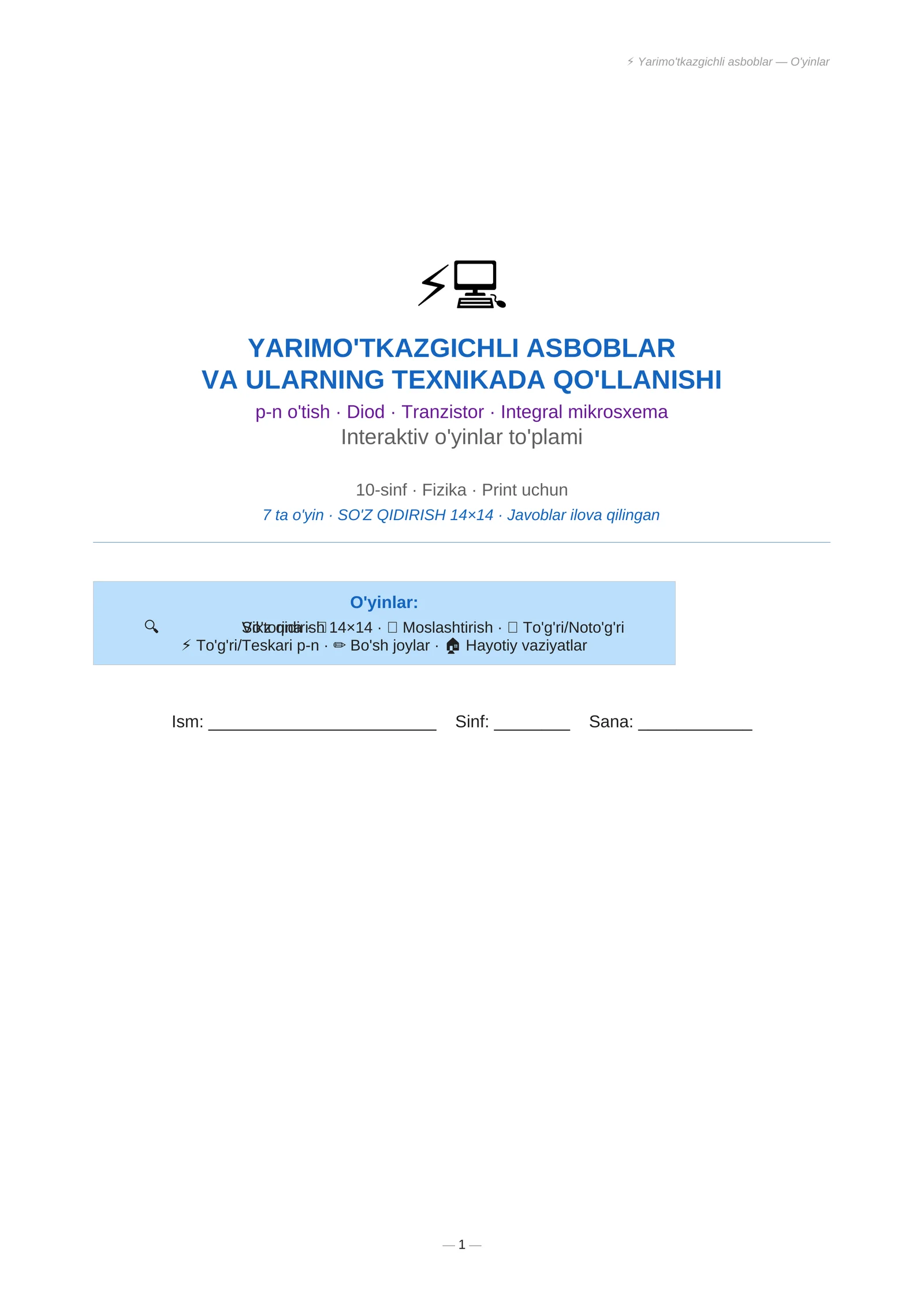Yarimo'tkazgichli asboblar