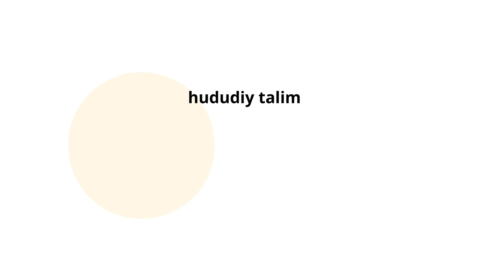 Hududiy ta'lim tizimi