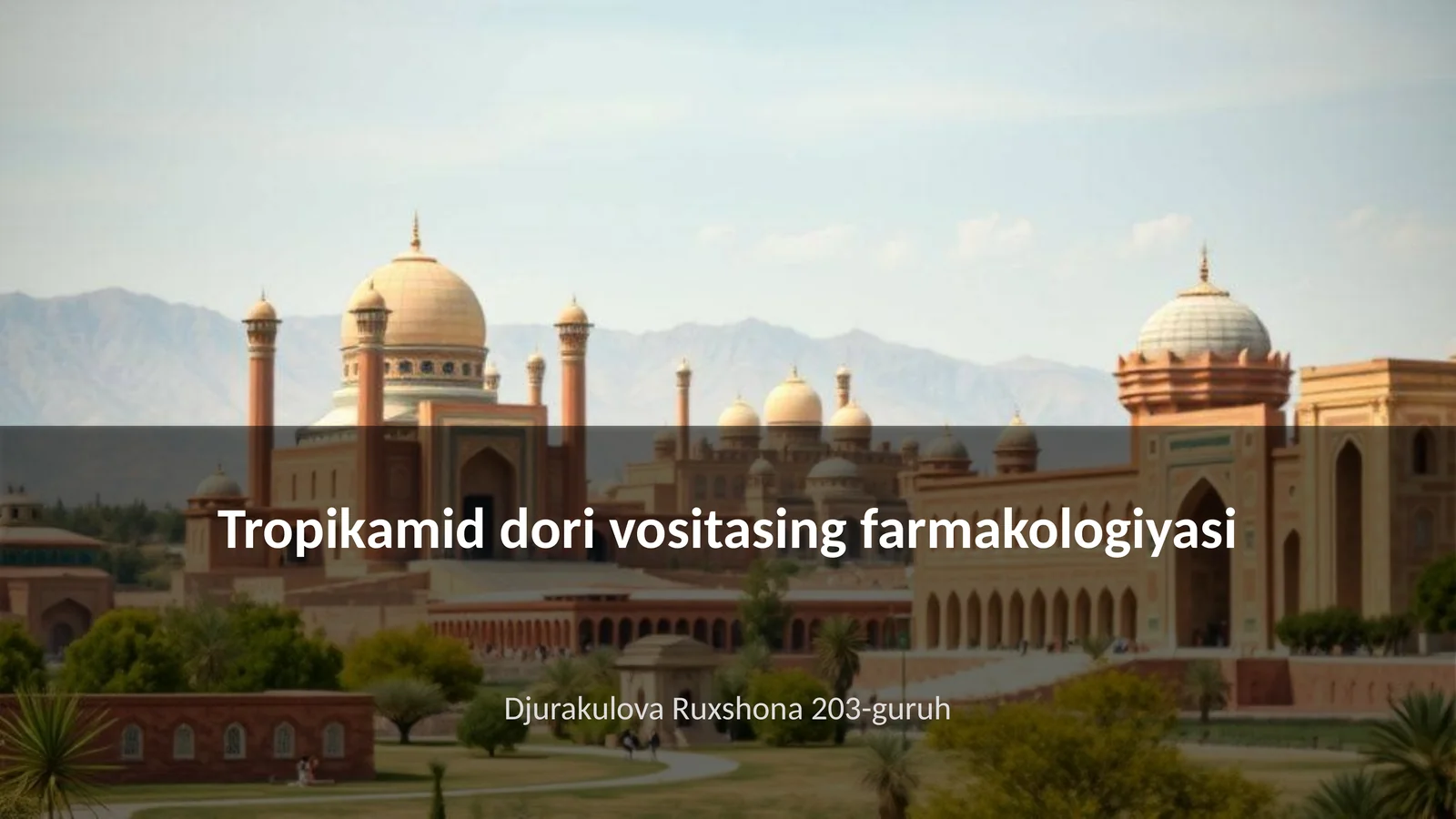 Tropikamid dori vositasing farmakologiyasi