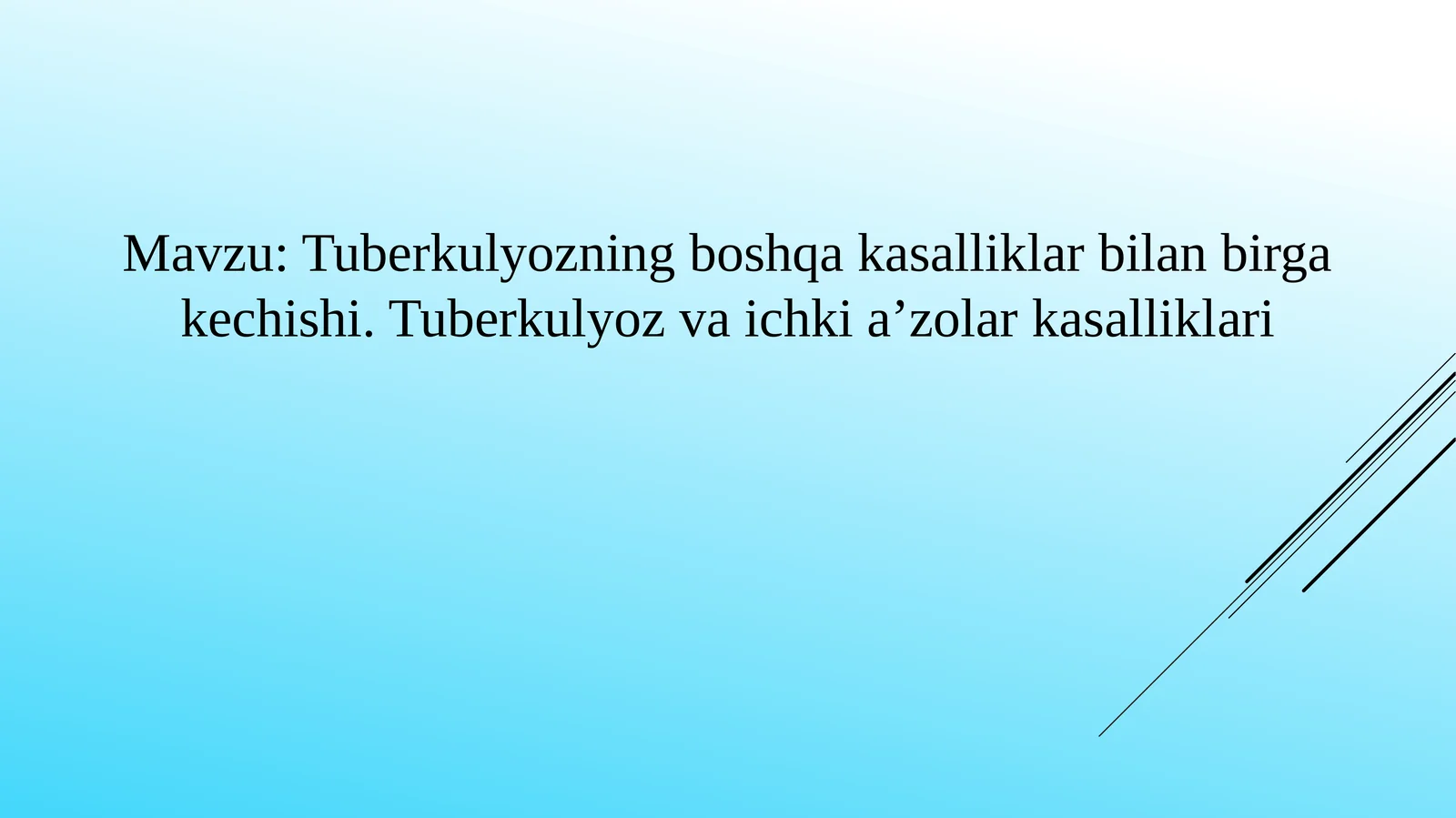 Tuberkulyozning boshqa kasalliklar bilan birga kechishi