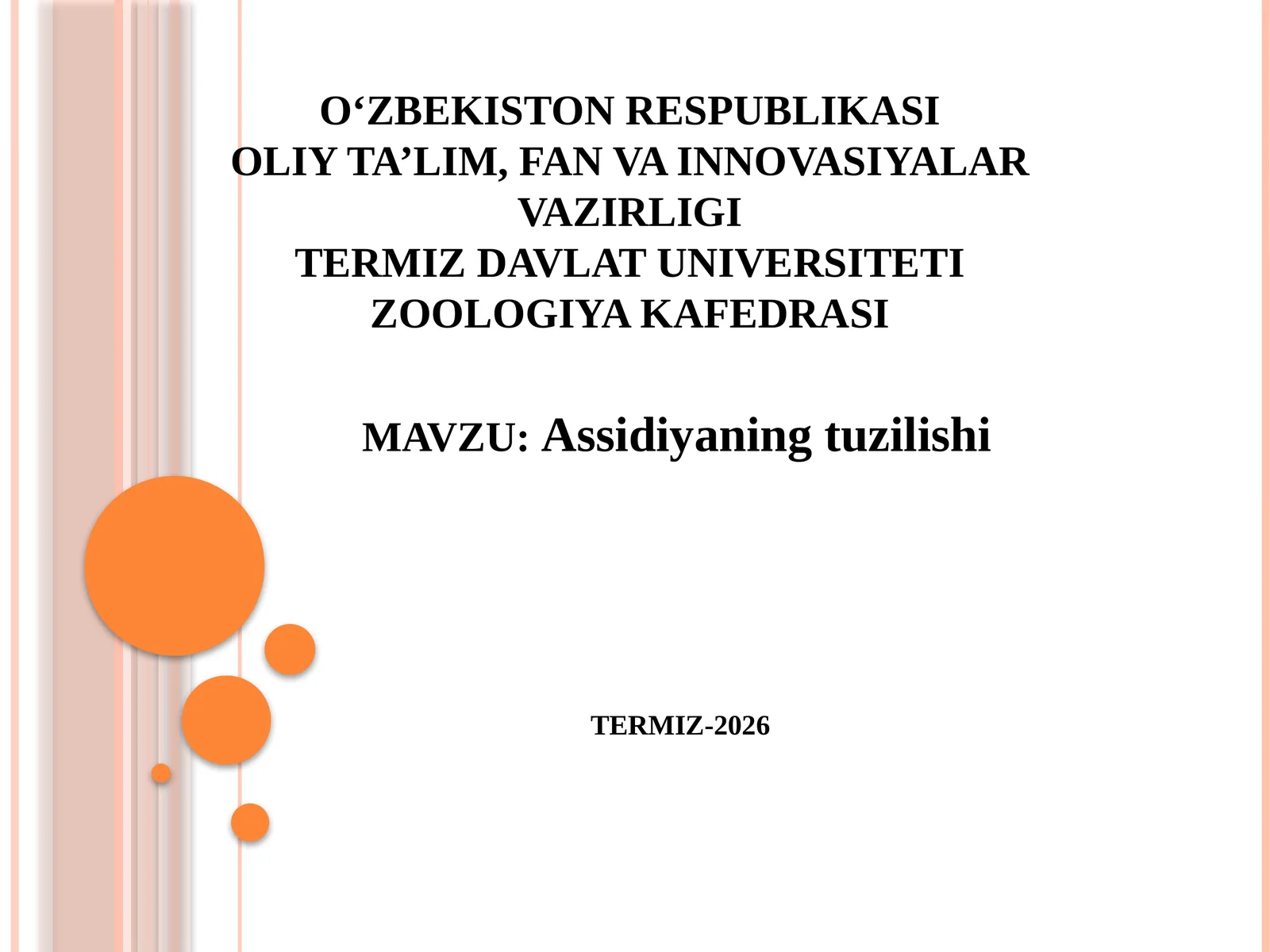Assidiyaning tuzilishi