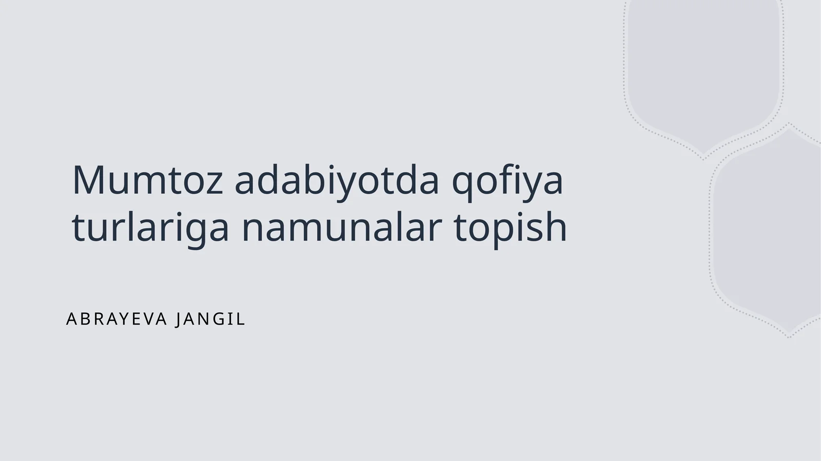 Mumtoz adabiyotda qofiya turlariga namunalar topish