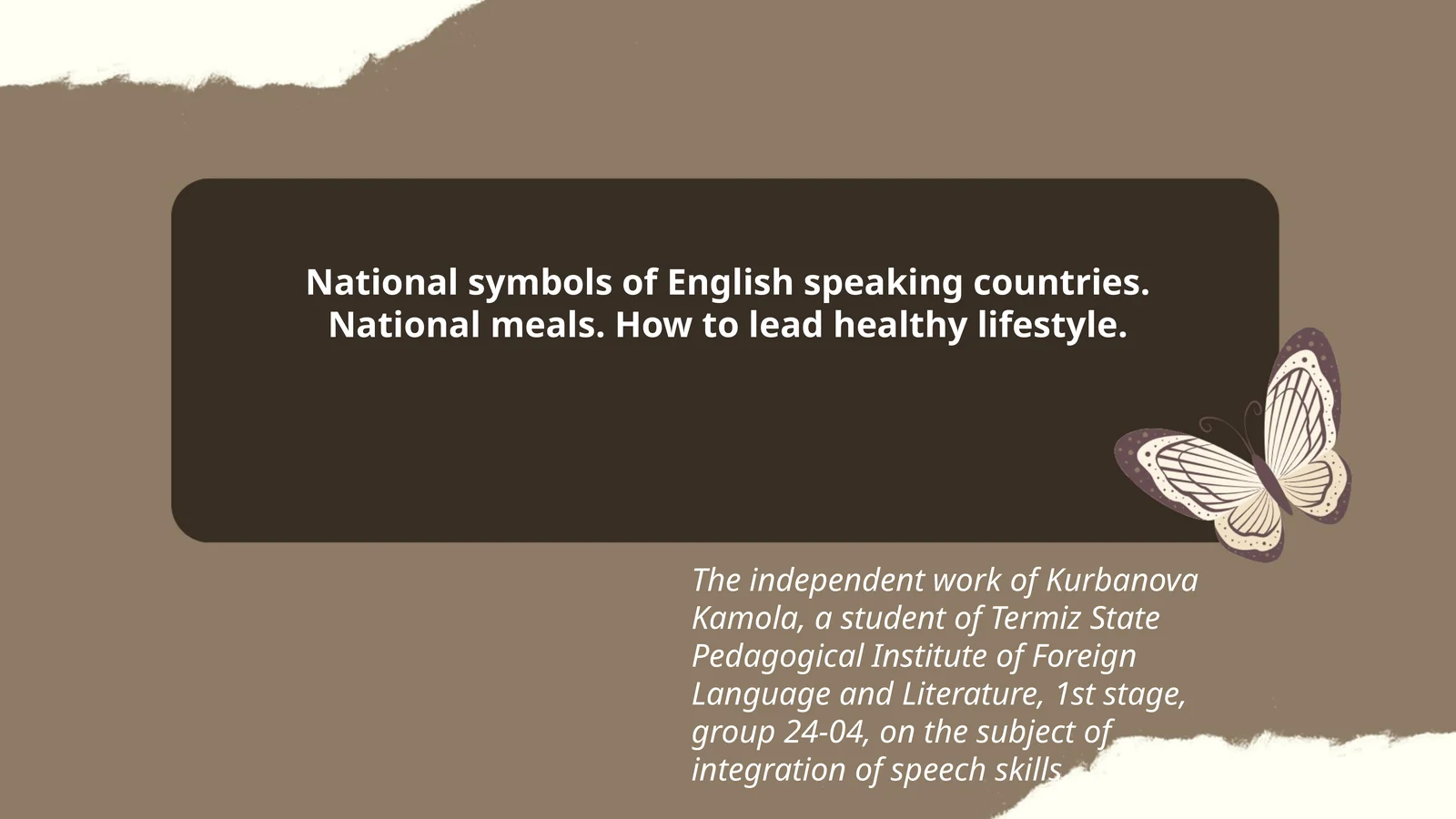 National symbols of English speaking countries