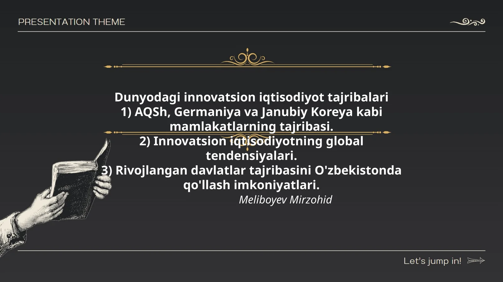 Dunyodagi innovatsion iqtisodiyot tajribalari