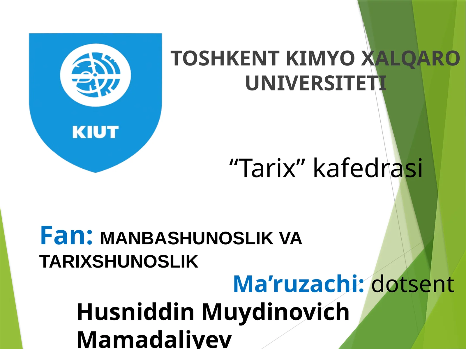 IX – XIIIasrlar boshlari arab-fors manbalari(2)