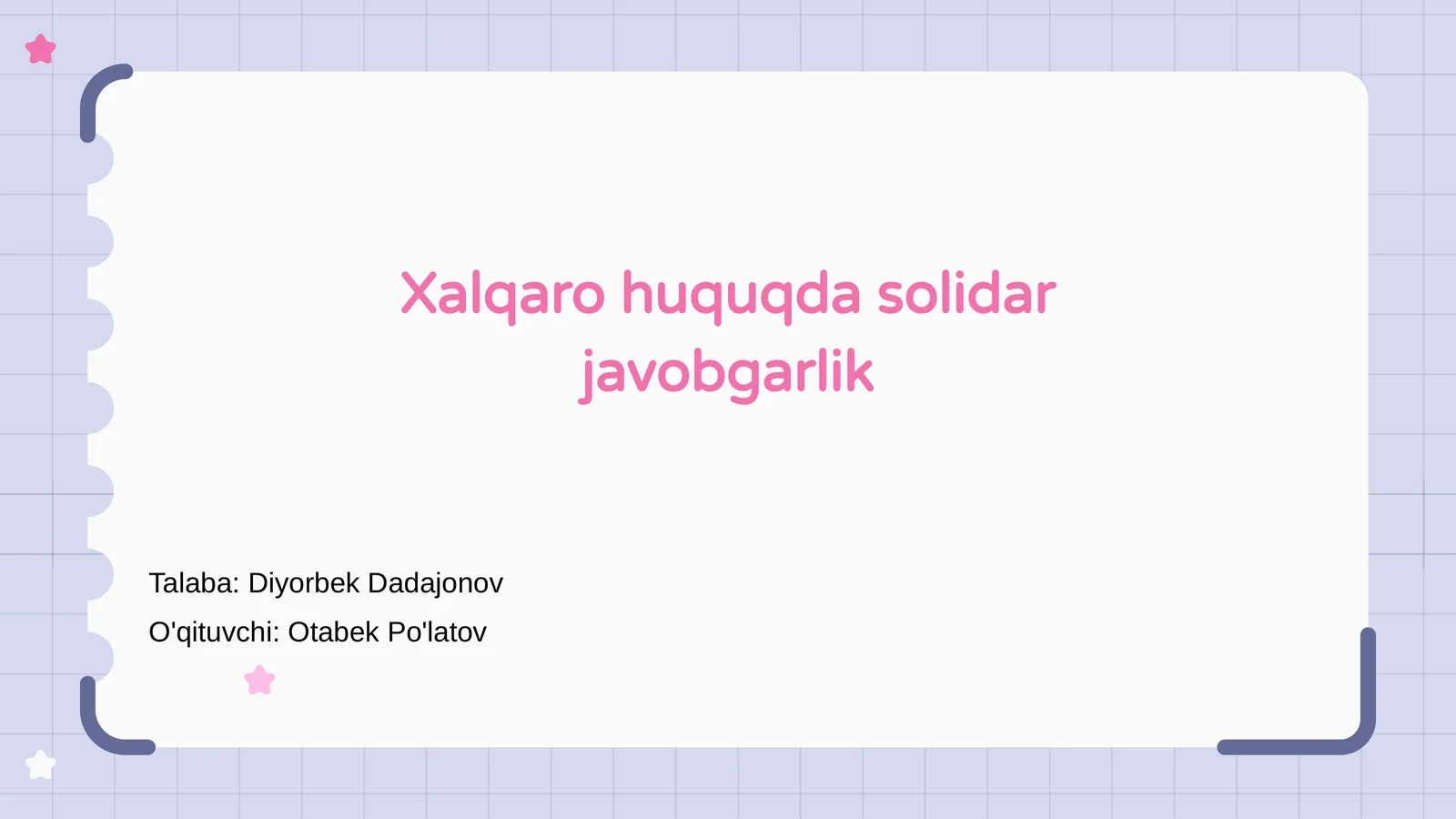 Xalqaro huquqda solidar javobgarlik