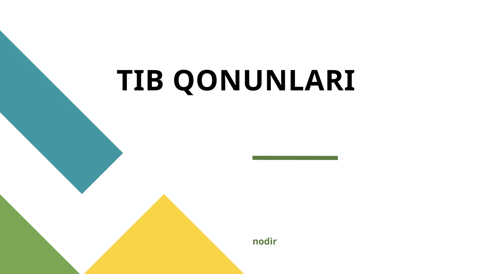 TIB QONUNLARI