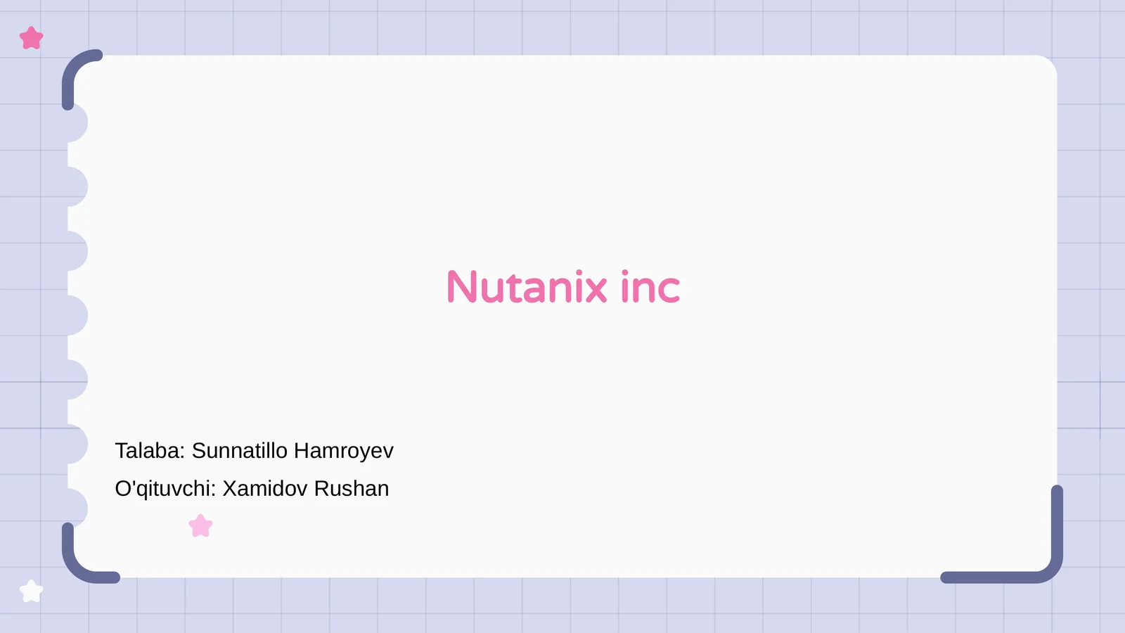 Nutanix Inc haqida umumiy ma'lumot