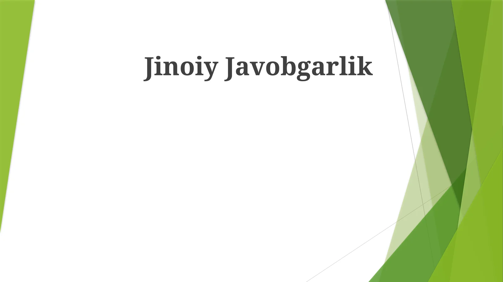 Jinoiy Javobgarlik