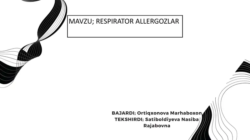RESPIRATOR ALLERGOZLAR