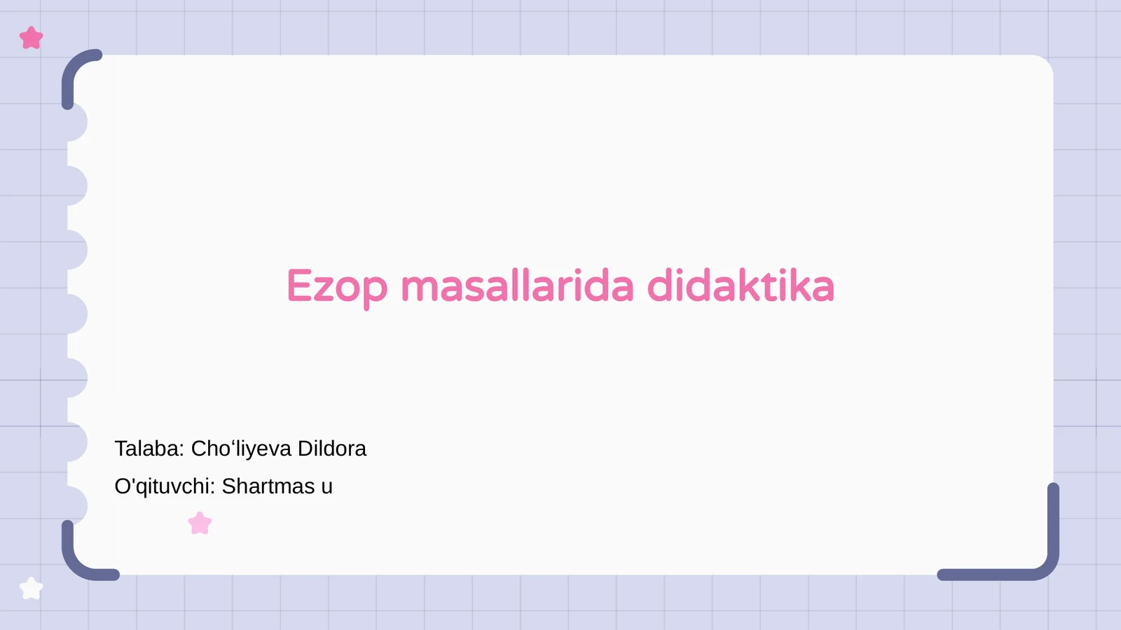Ezop masallarida didaktika