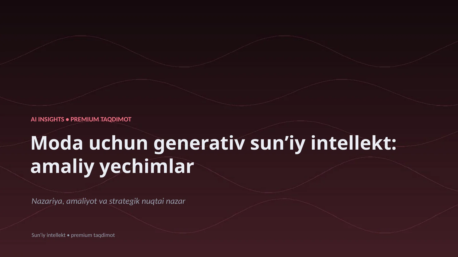 Moda uchun generativ sunʼiy intellekt: amaliy yechimlar