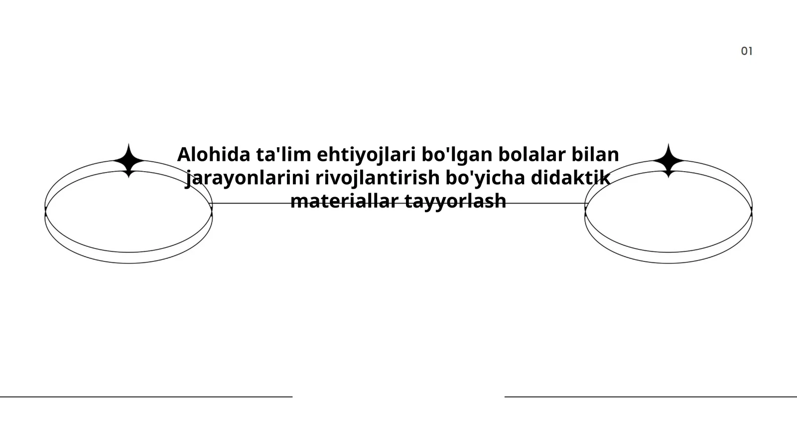 Alohida ta'lim ehtiyojlari bo'lgan bolalar bilan jarayonlarini rivojlantirish bo'yicha didaktik materiallar tayyorlash