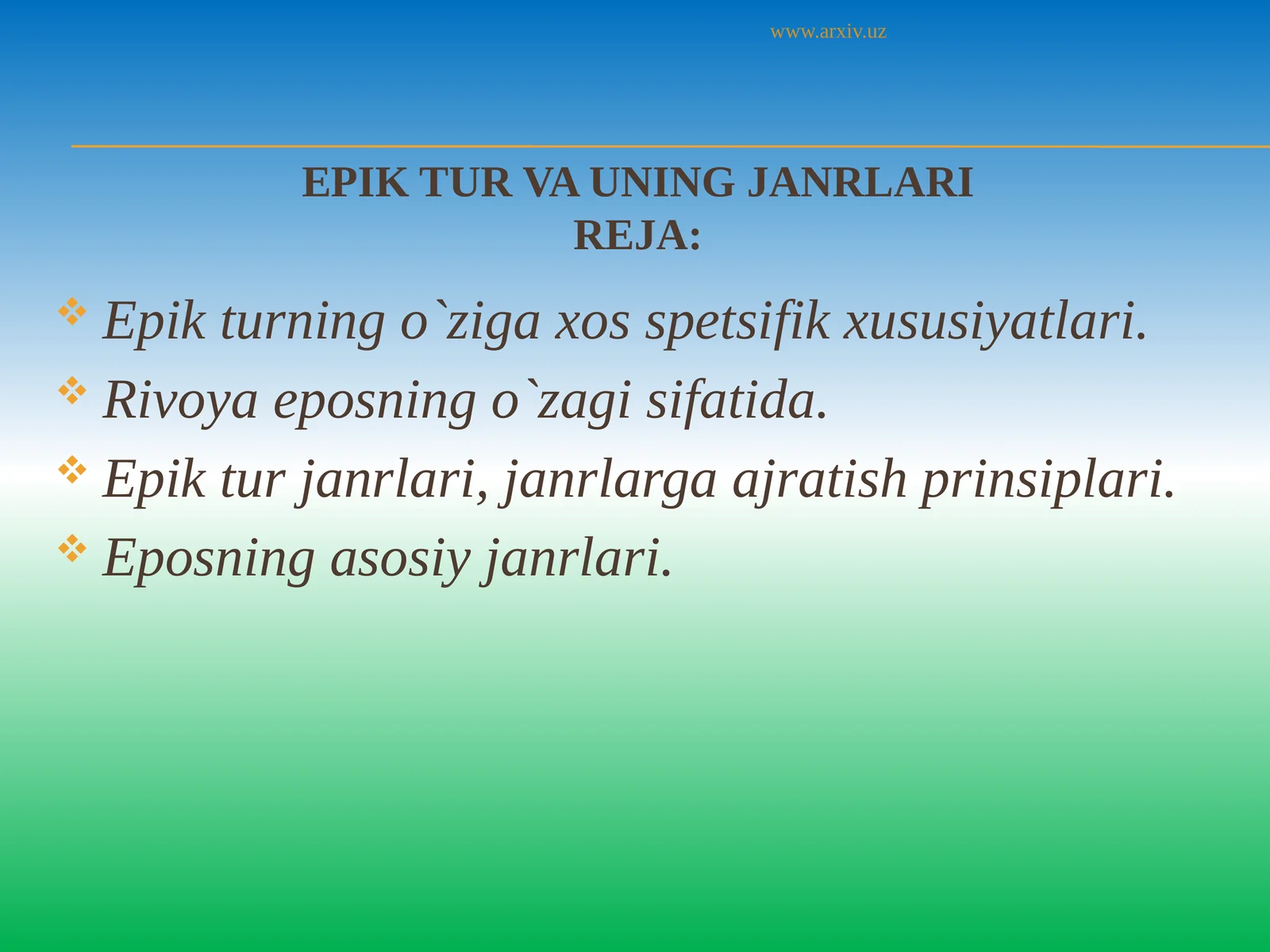 Epikturvauningjanrlari
