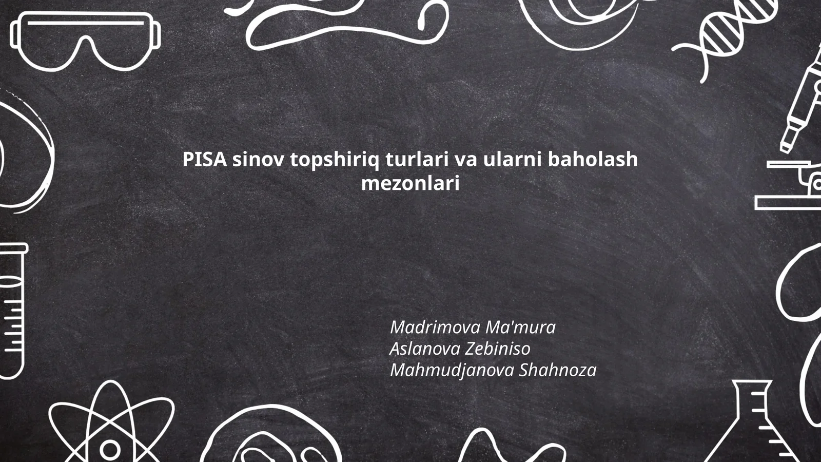 PISA sinov topshiriq turlari va ularni baholash mezonlari