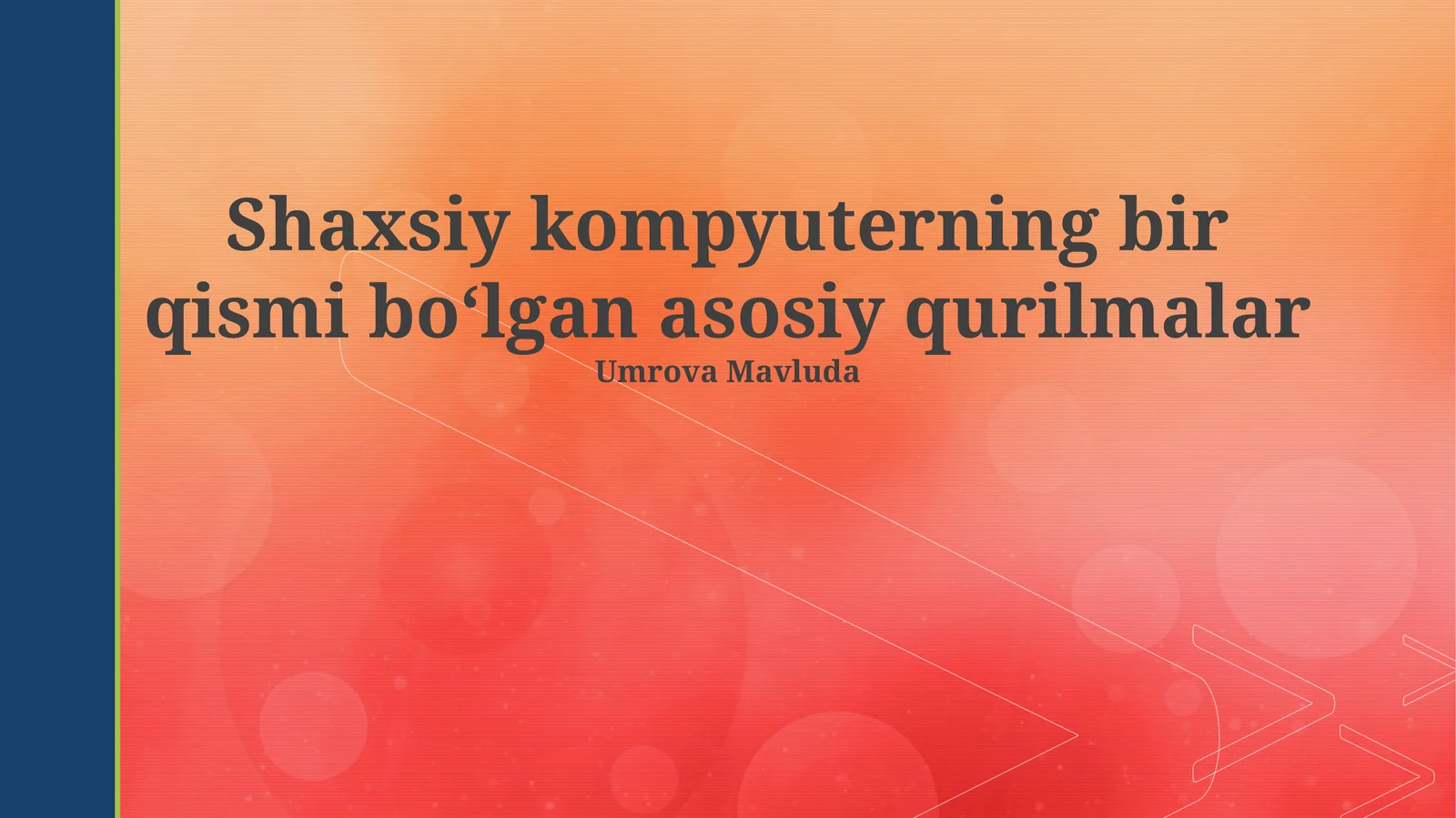 Shaxsiy kompyuterning bir qismi boʻlgan asosiy qurilmalar