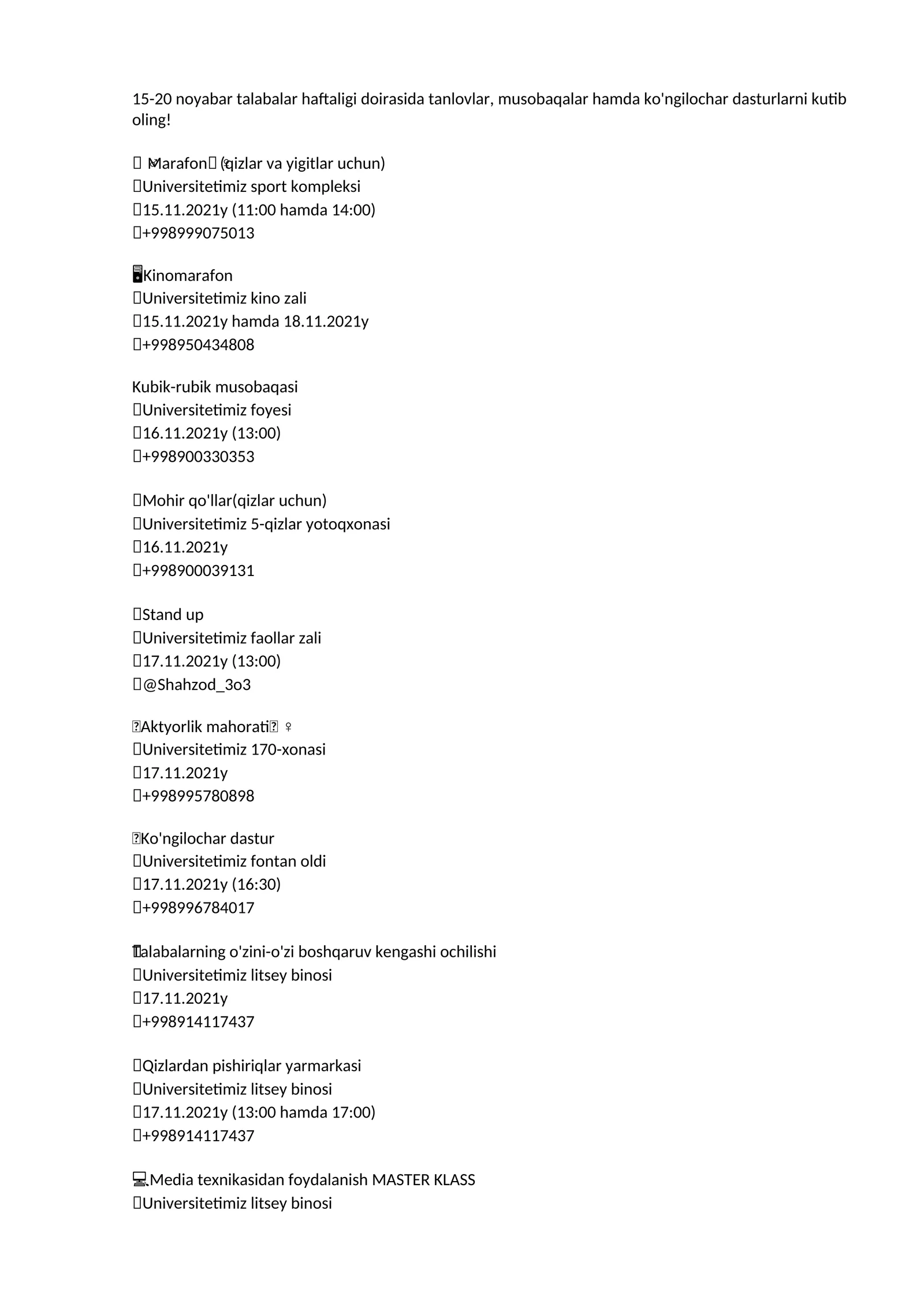 Media texnikasidan foydalanish MASTER KLASS