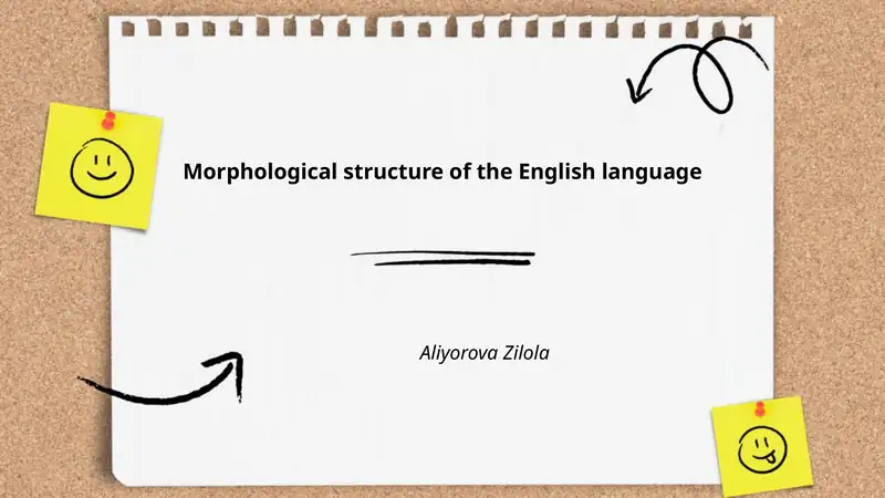 Morphological structure of the English language
